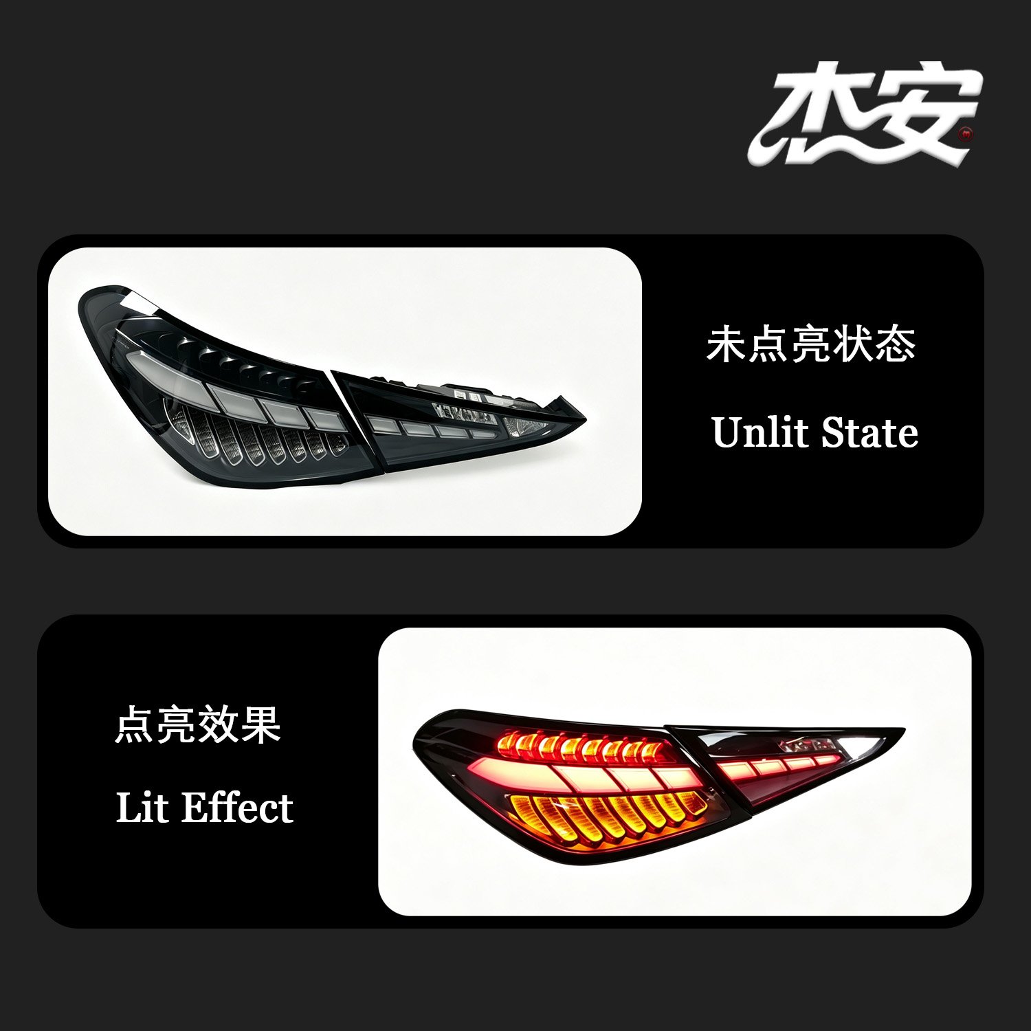 Mercedes‑Benz C‑Class W206 Aftermarket Custom Clear LED Tail Light Assembly - view 4