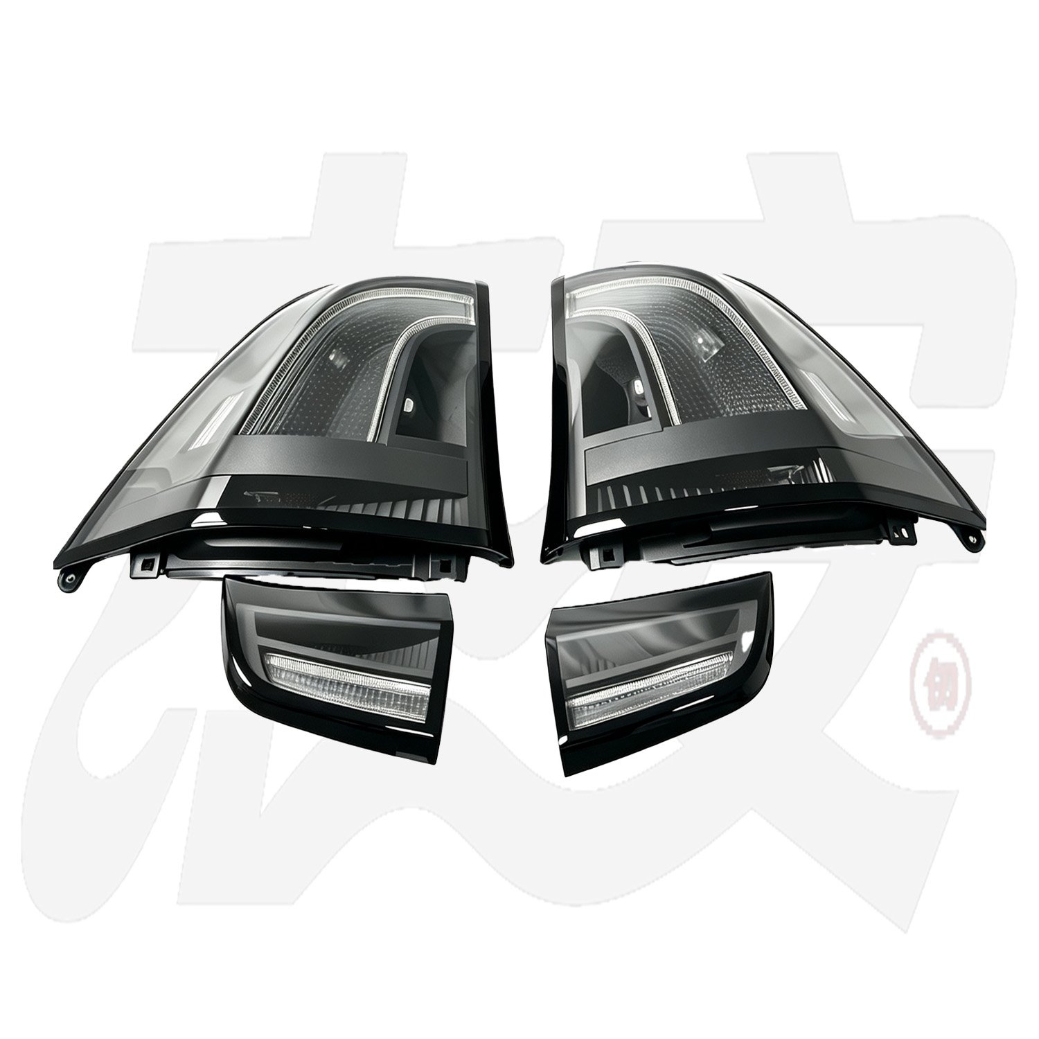 Old Volvo S60 Aftermarket Custom Clear LED Tail Light Assembly - view 6