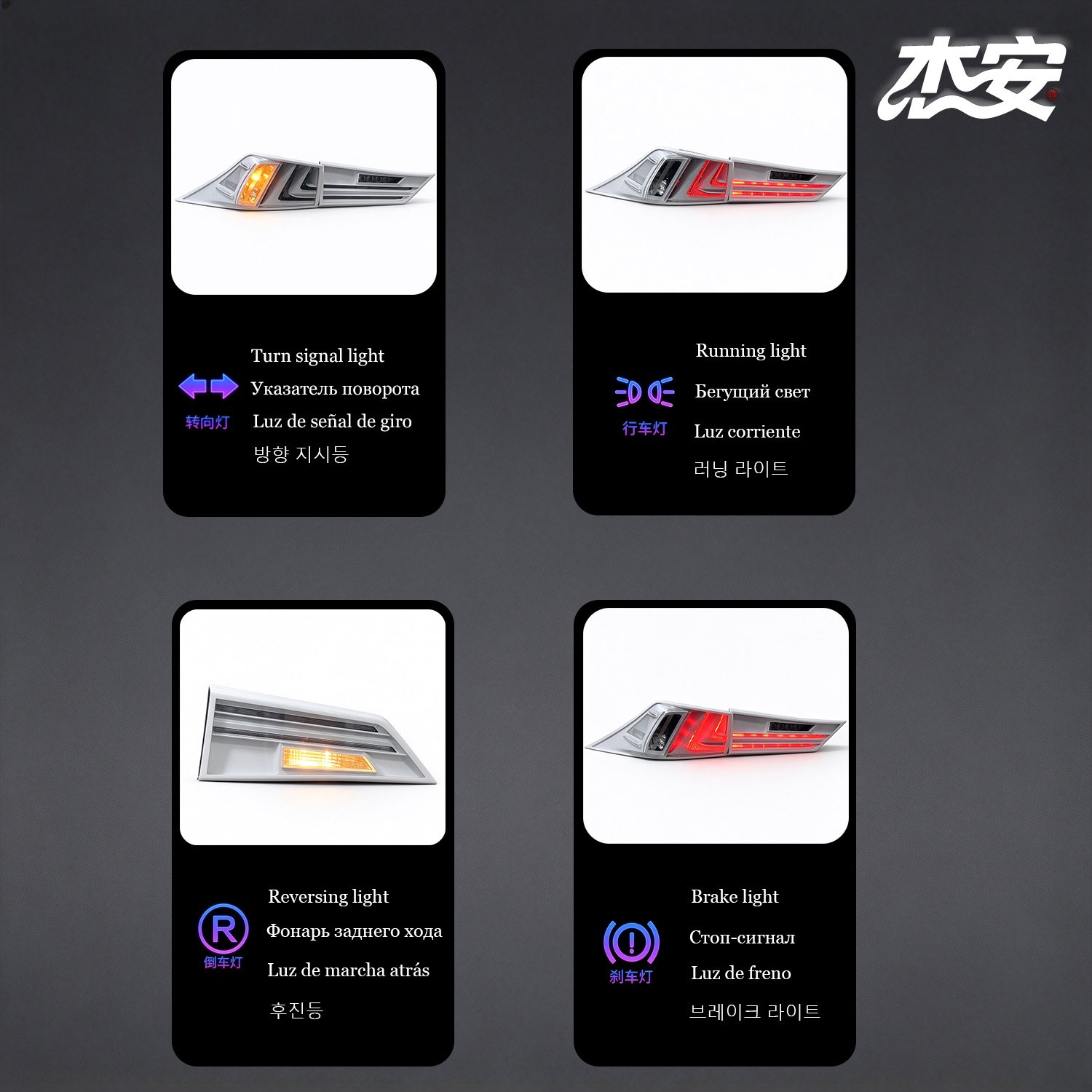 Clear Lens Tail Light Assembly For Lexus IS, Modified Rear Taillight Replacement - view 3