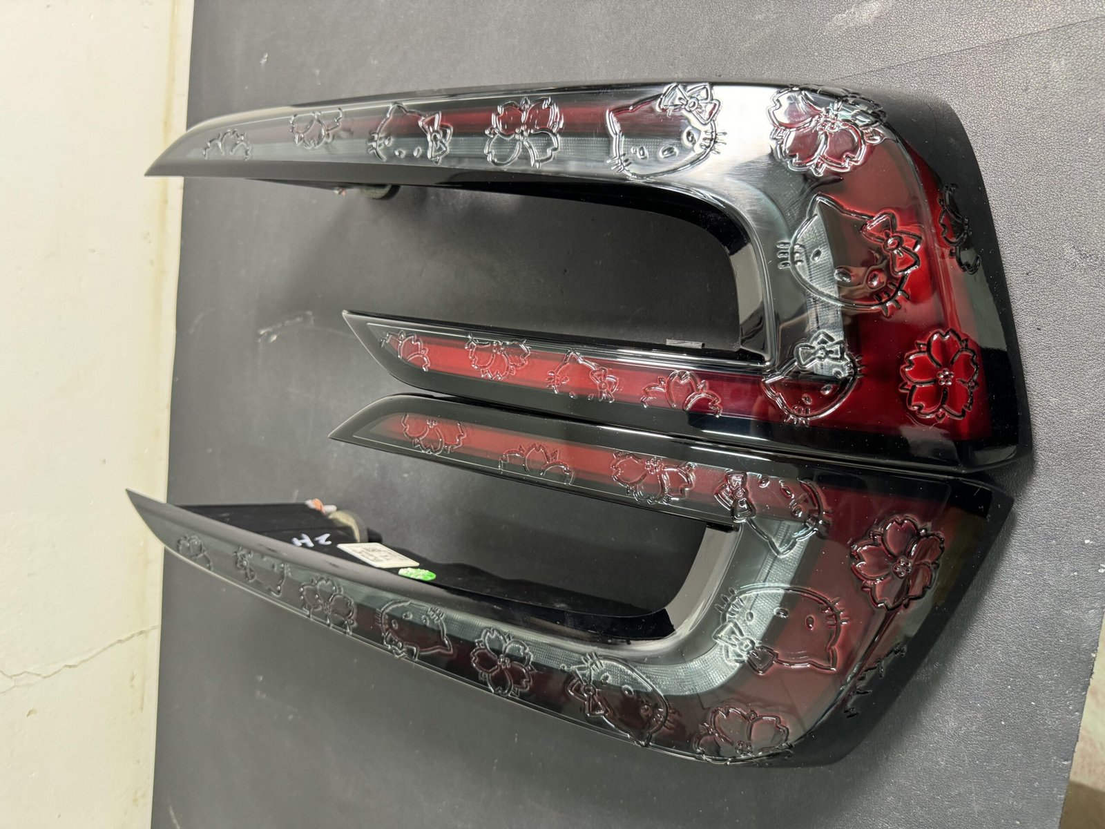Tesla Model 3 Tail Light Carving Made from Original Factory Parts - view 5