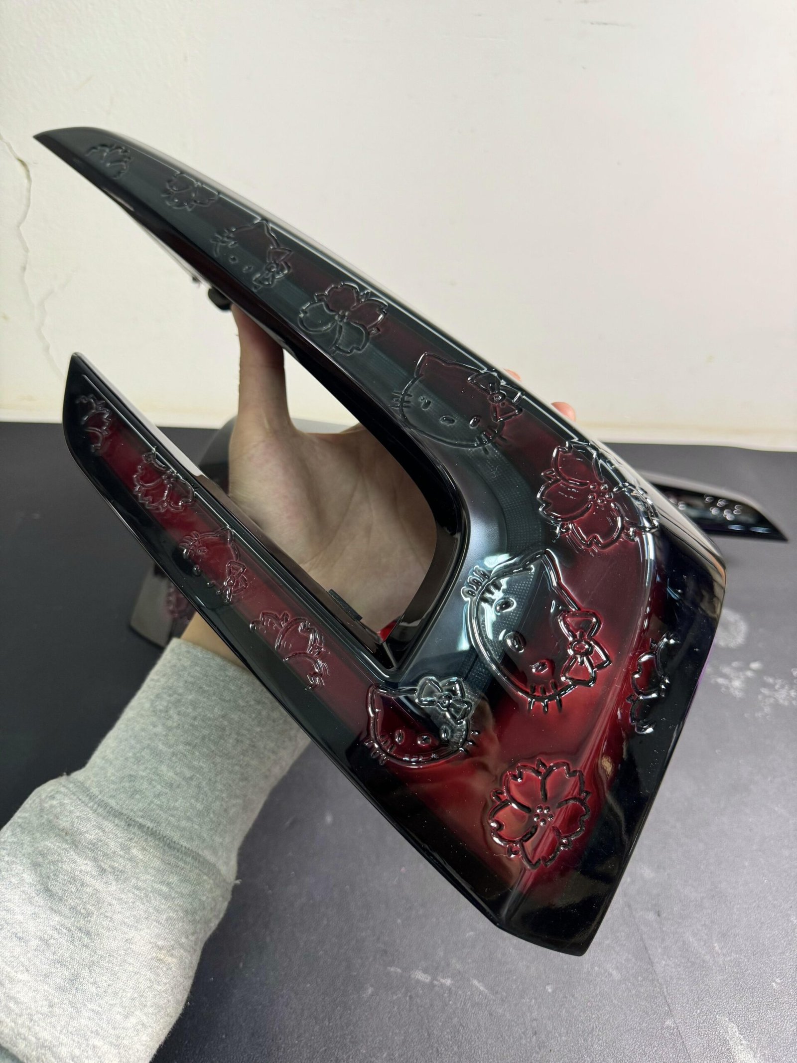 Tesla Model 3 Tail Light Carving Made from Original Factory Parts - view 6