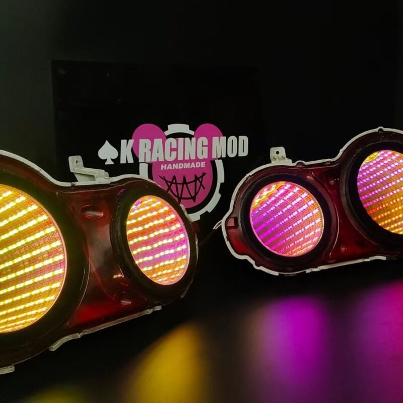 Smoke Black Infinite Depth LED Tail Lights Replacement for Nissan Skyline R34 GT-R