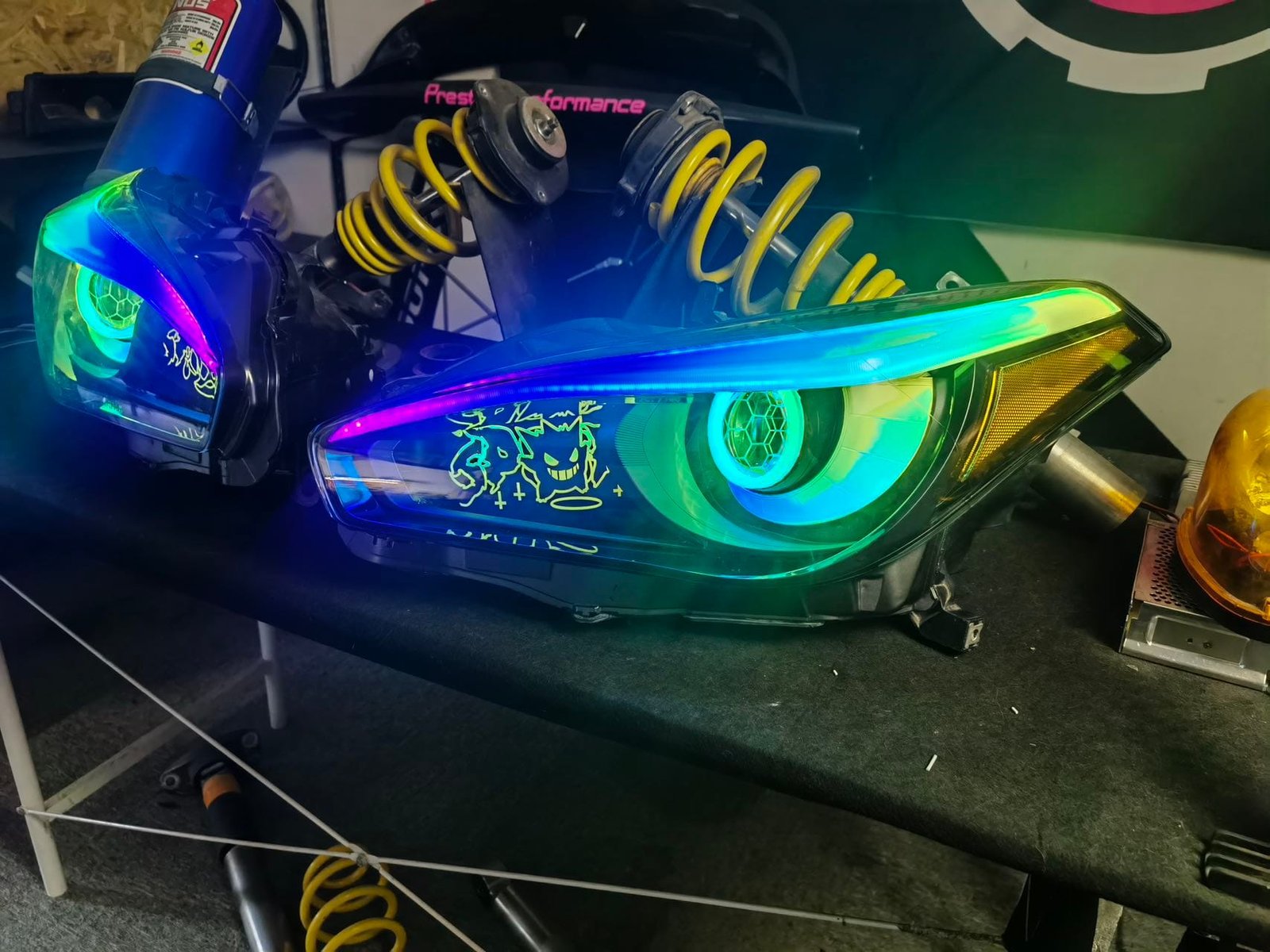 For Infiniti Q70 Y51 Owl Eye Style LED Tail Lights (Pair) – Smoked Lens & Sequential Turn Signal - view 3