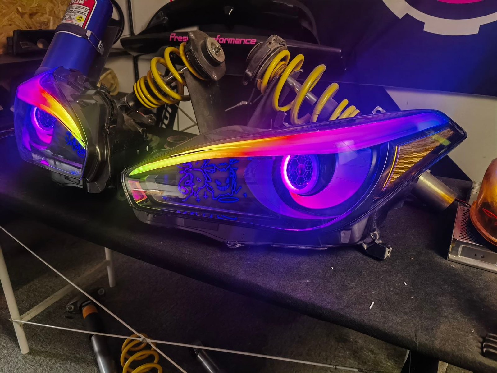 For Infiniti Q70 Y51 Owl Eye Style LED Tail Lights (Pair) – Smoked Lens & Sequential Turn Signal - view 4